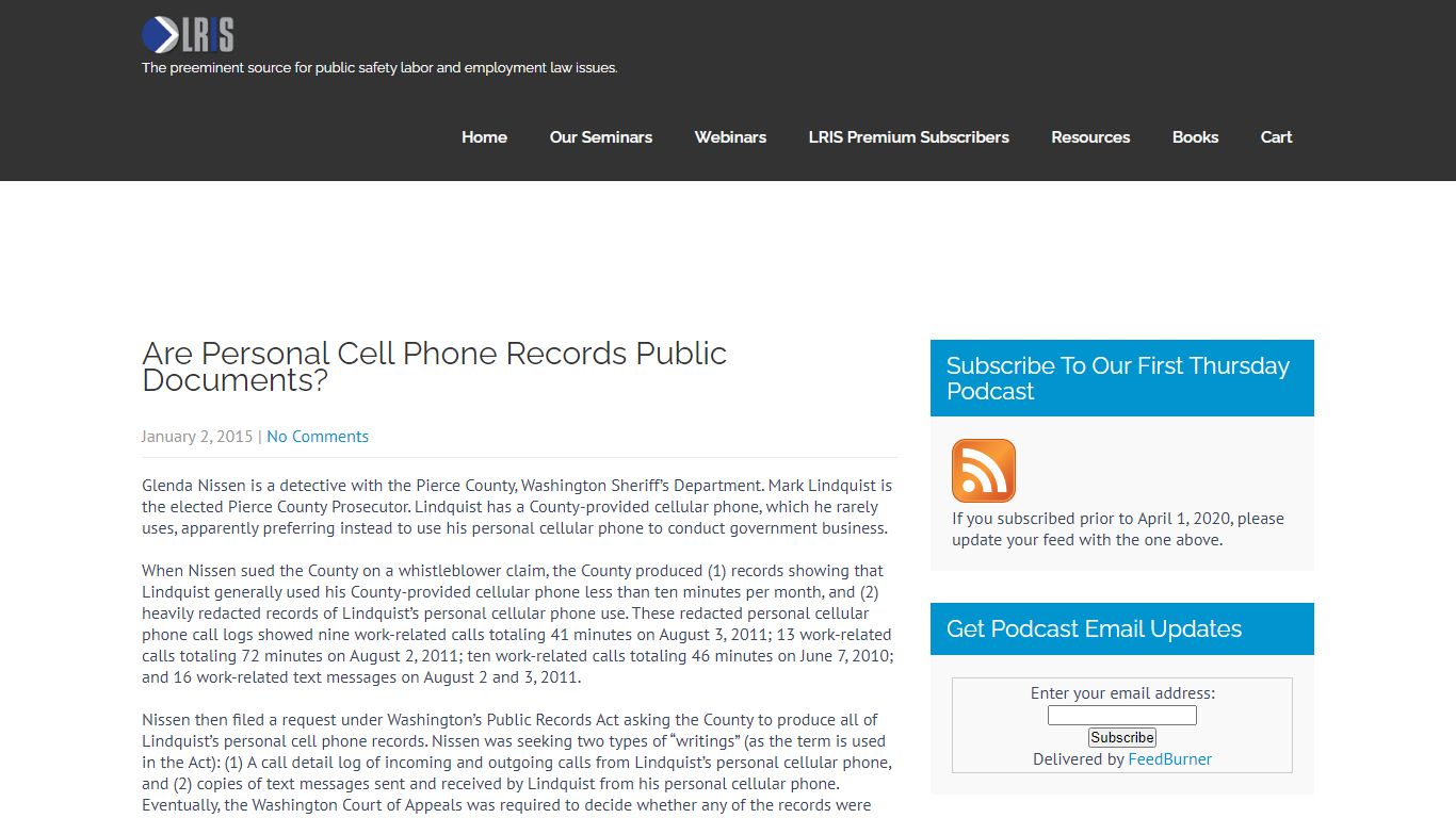 Are Personal Cell Phone Records Public Documents?